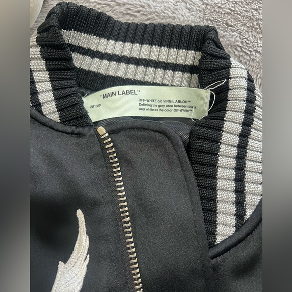 Off white & black Satin Virgil Abloh Jacket - Picture 11 of 12